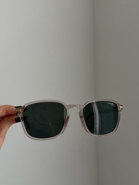 Carrera Clear/Transparent Frame Sunglasses with Dark Green Lenses